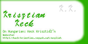 krisztian keck business card